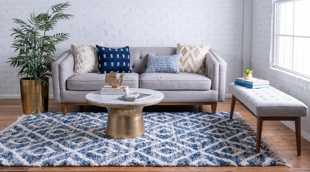 Roderick - Diamond Pattern Shaggy Rug