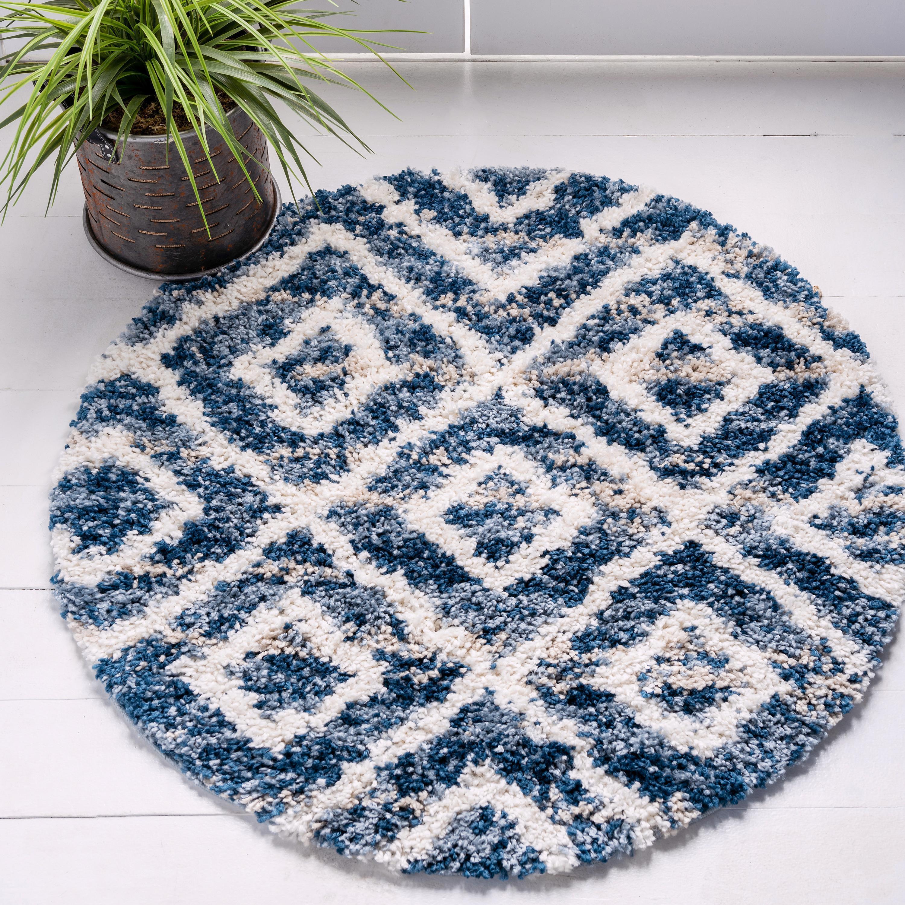 Roderick - Diamond Pattern Shaggy Rug