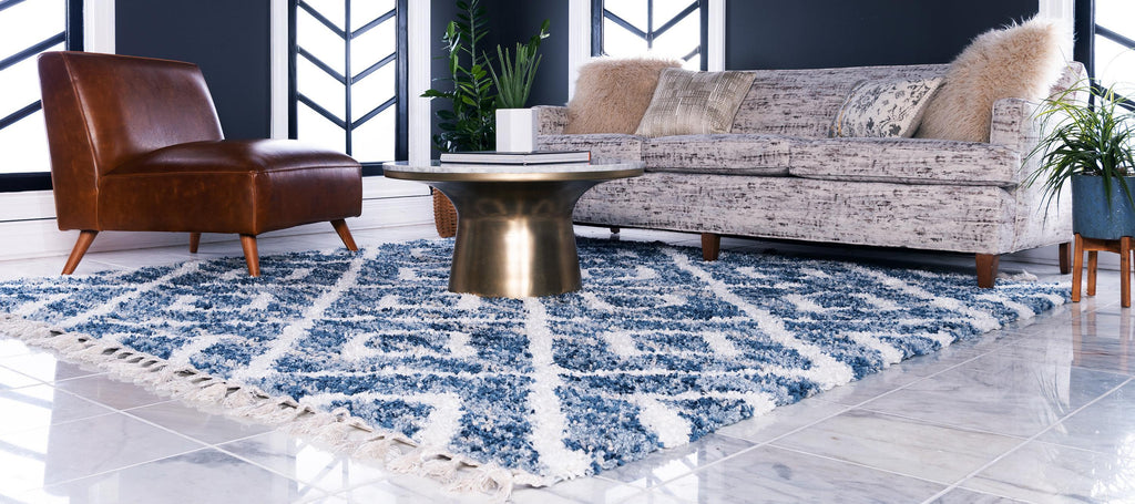Roderick - Diamond Pattern Shaggy Rug