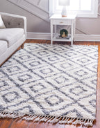 Roderick - Diamond Pattern Shaggy Rug