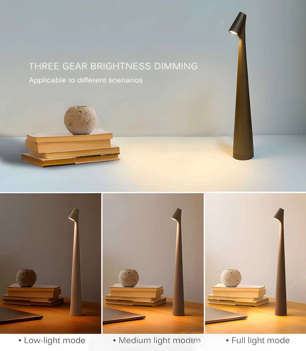 Minimalist Cordless Table Lamp – Sleek Rechargeable LED Light for Bedroom, Living Room & Desk