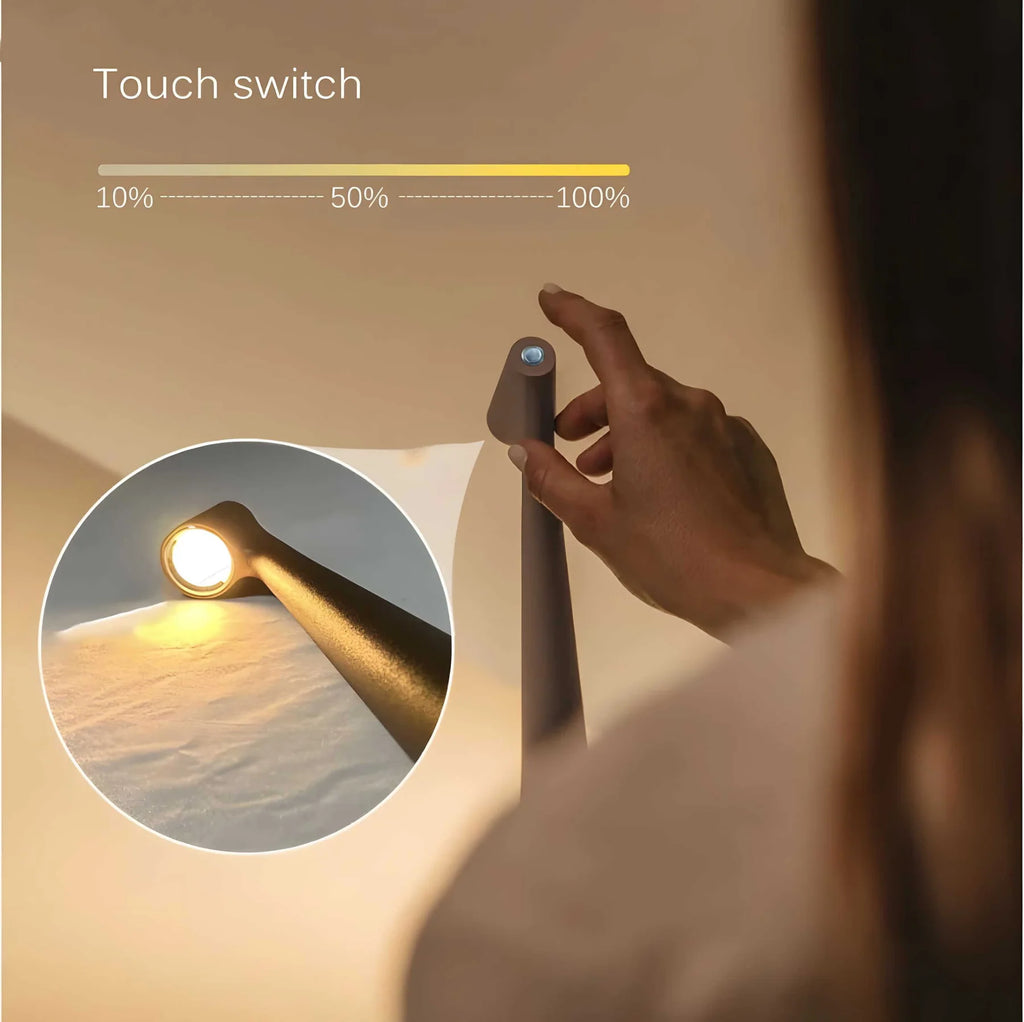 Minimalist Cordless Table Lamp – Sleek Rechargeable LED Light for Bedroom, Living Room & Desk