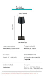 Hotel Style Cordless Touch Lamp