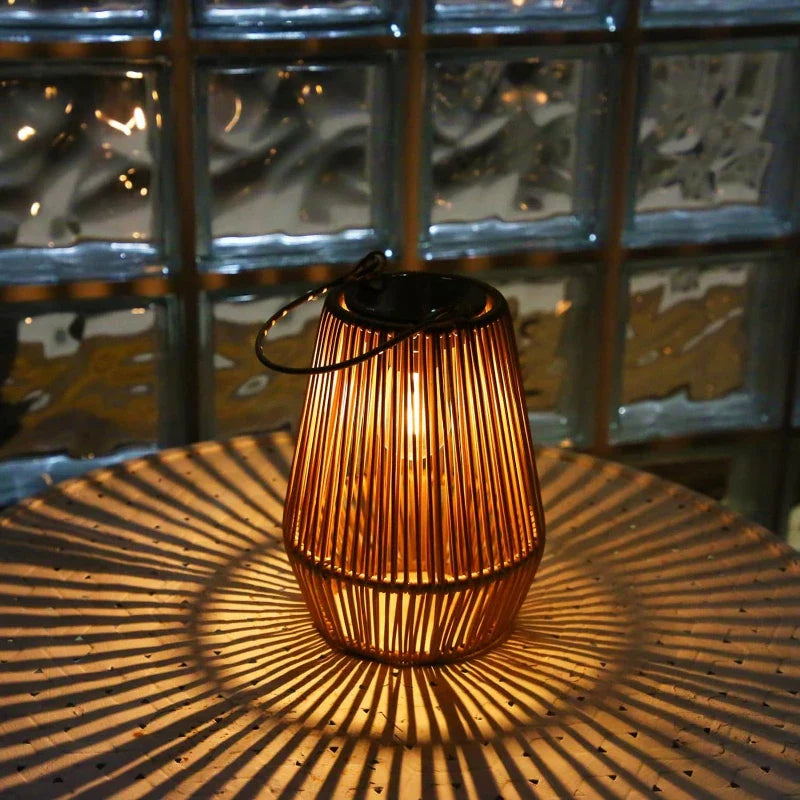 Solar Rattan Lantern
