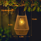 Solar Rattan Lantern