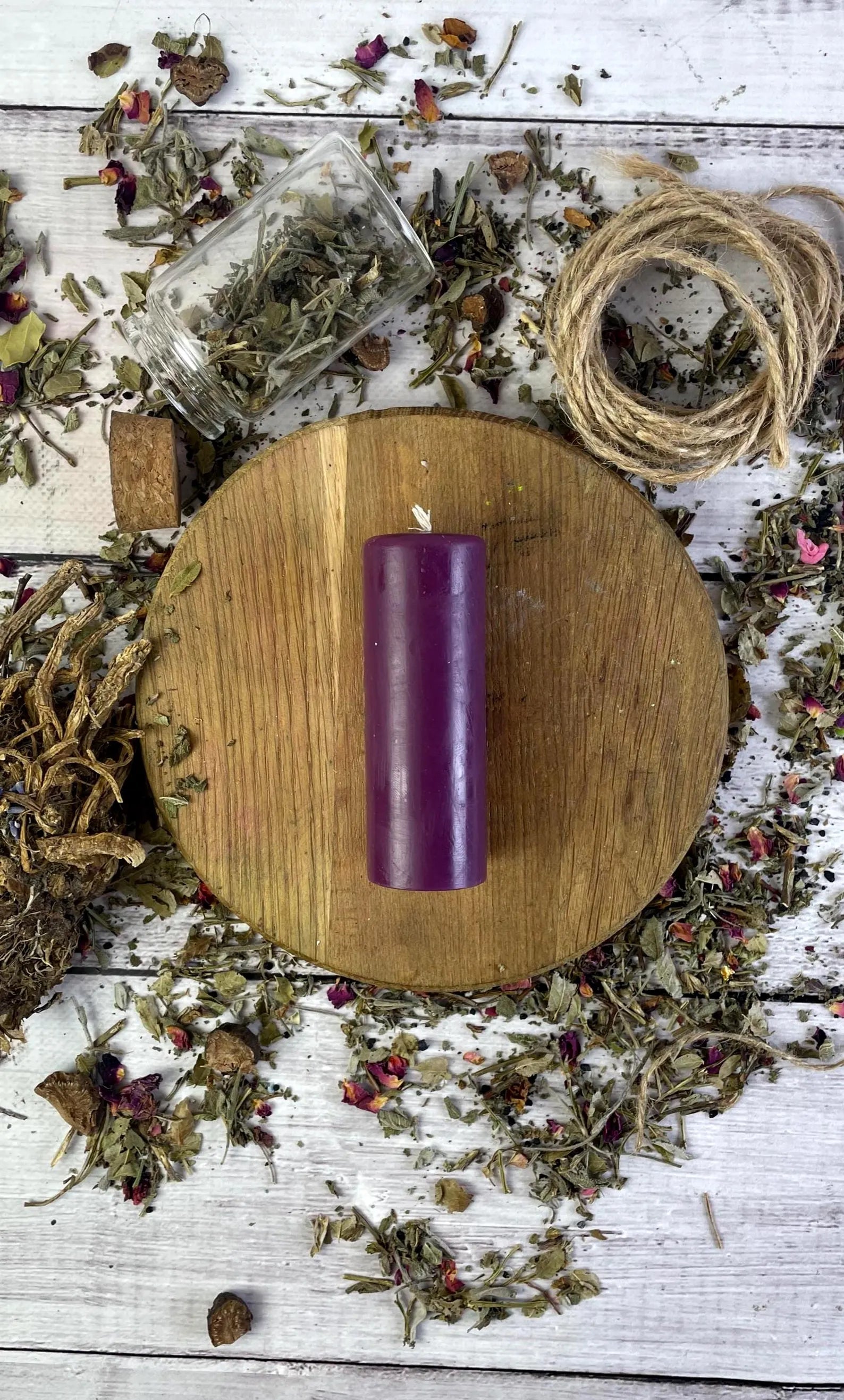 Set of 3 Purple Ritual Candles