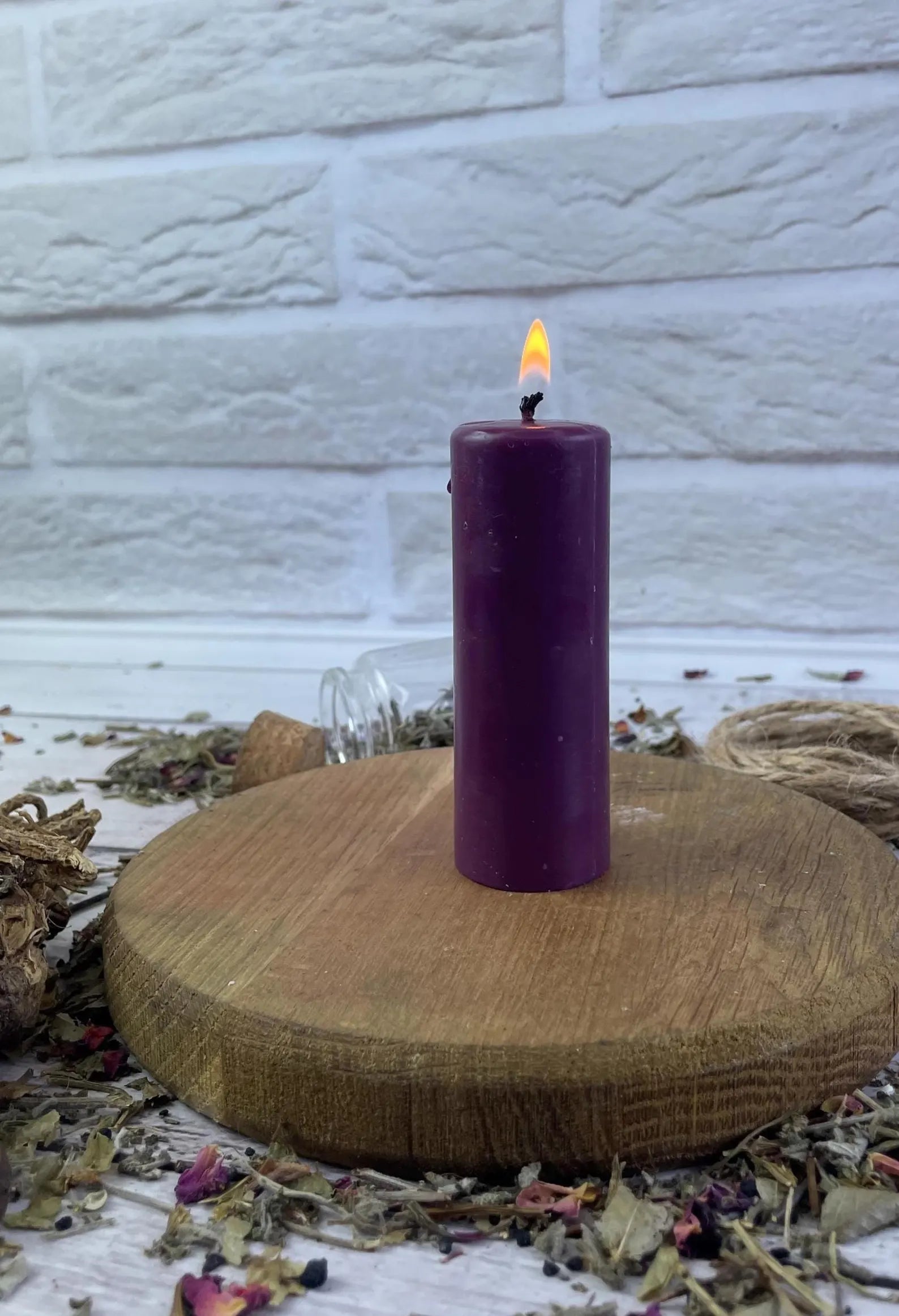 Set of 3 Purple Ritual Candles