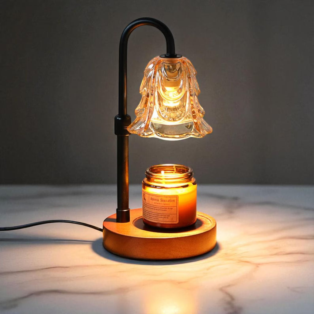 Vintage Glass Candle Warmer Lamp