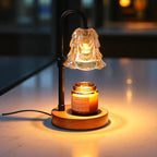 Vintage Glass Candle Warmer Lamp