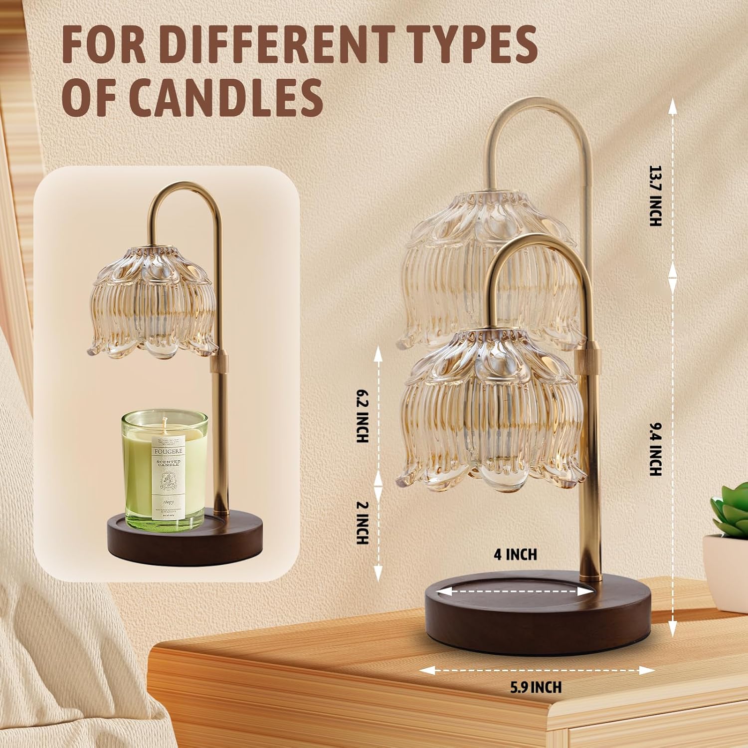 Aroma Glow Candle Warmer Lamp