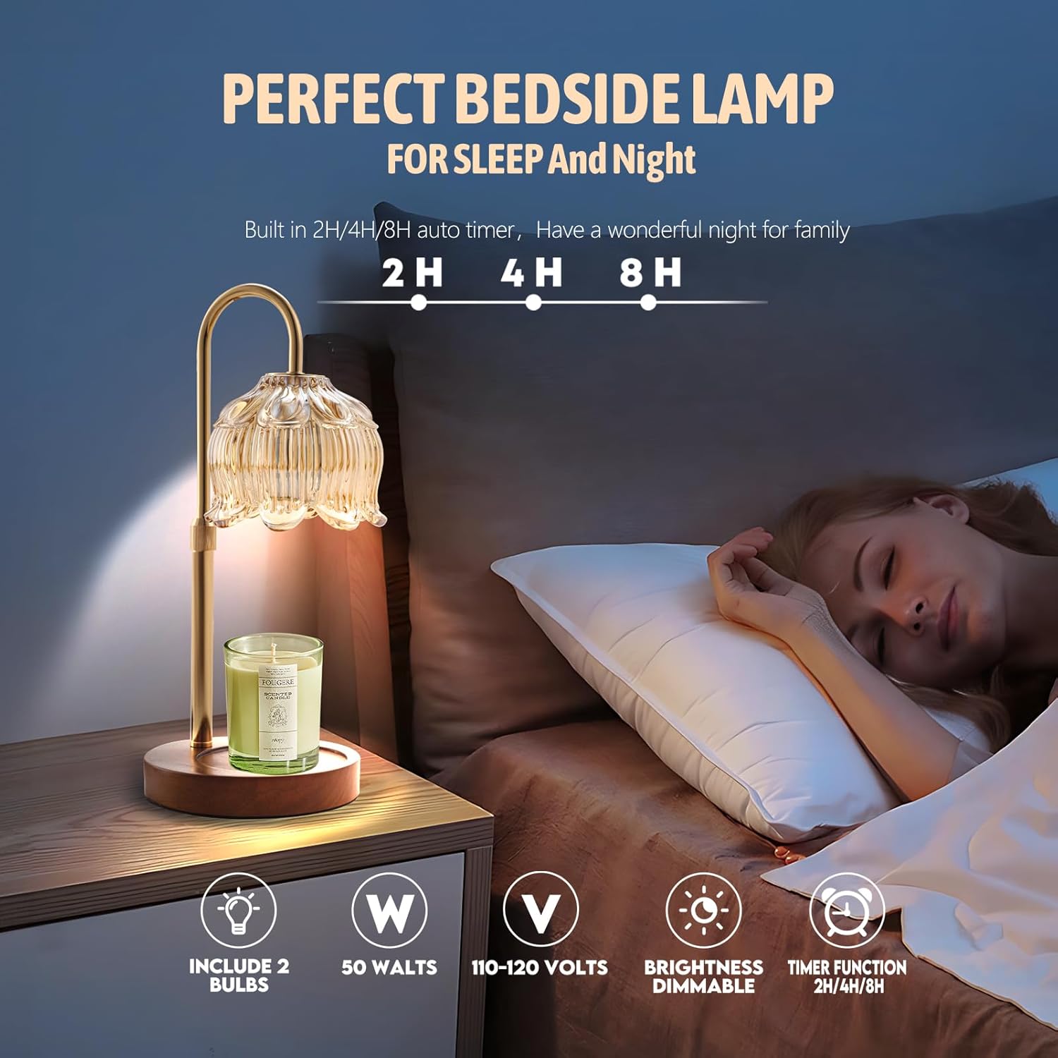 Aroma Glow Candle Warmer Lamp