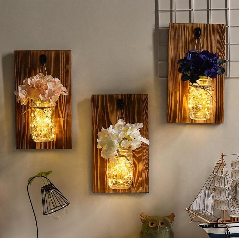 Jinx - Wall Mounted Fairy Light Mason Jar