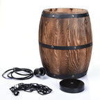 Erato - Hanging Wooden Wine Barrel Light